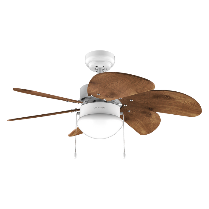 Ventilator de tavan Cecotec EnergySilence Aero 365 White&Wood, 50 W, diametru 92 cm, 3 trepte