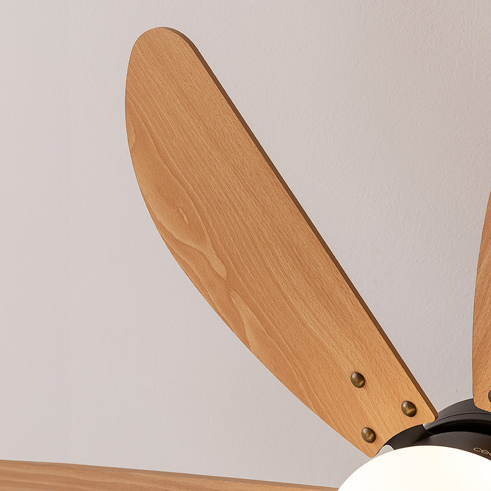 Ventilator de tavan cu lampă Cecotec EnergySilence Aero 360 Black&Wood, 50 W, 3 trepte, diametru 92 cm