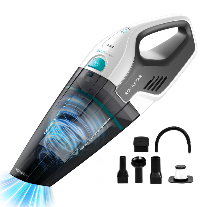 Aspirator de mână Cecotec Conga Rockstar Hand 8.4 V, 50 W, recipient 500 ml, autonomie 20 min