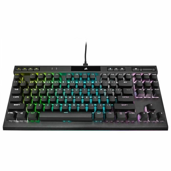 Tastatură Bluetooth cu Suport pentru Tabletă Corsair K70 RGB TKL Negru Franceză AZERTY