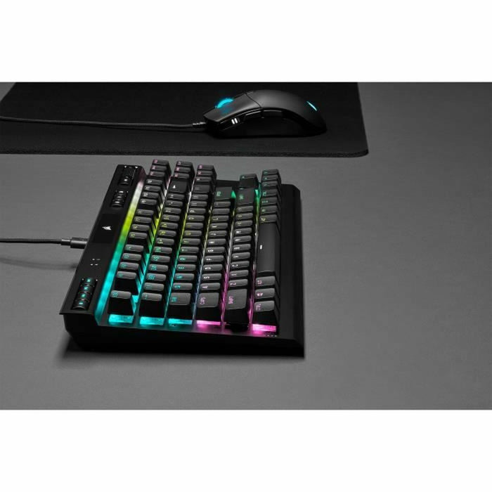 Tastatură Bluetooth cu Suport pentru Tabletă Corsair K70 RGB TKL Negru Franceză AZERTY