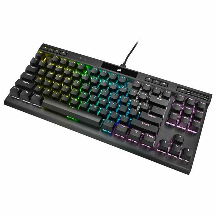 Tastatură Bluetooth cu Suport pentru Tabletă Corsair K70 RGB TKL Negru Franceză AZERTY