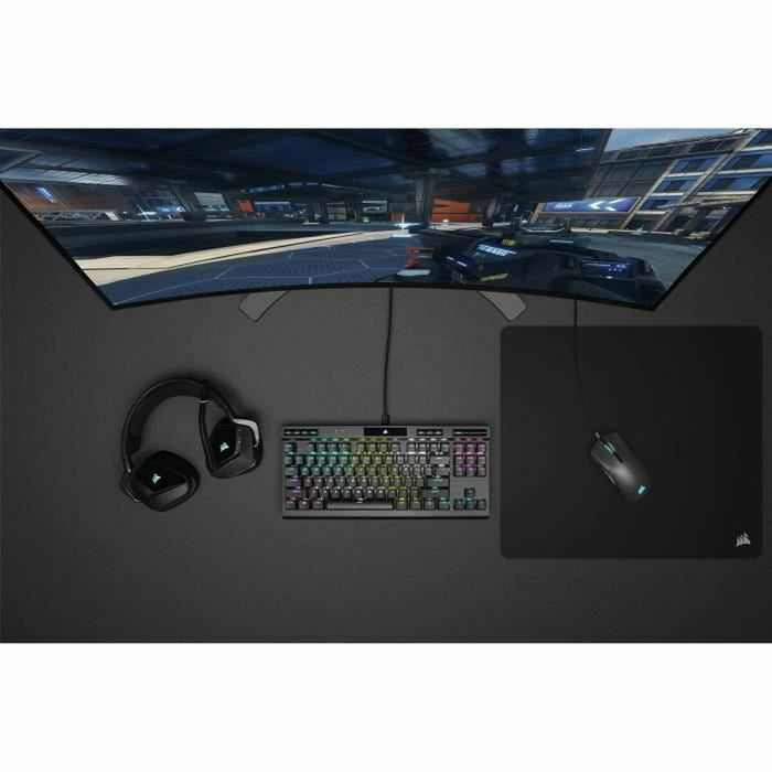 Tastatură Bluetooth cu Suport pentru Tabletă Corsair K70 RGB TKL Negru Franceză AZERTY