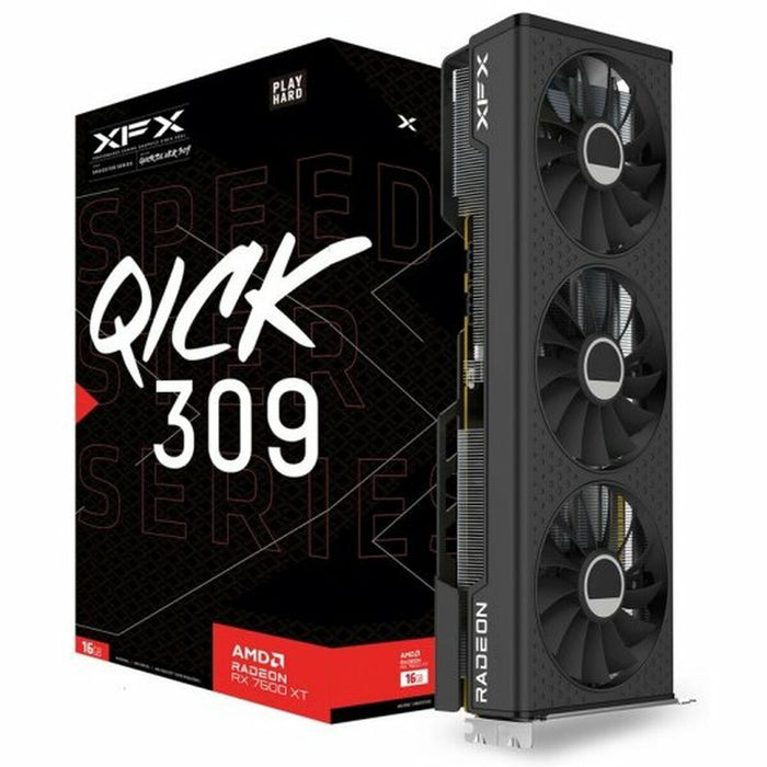 Placă Grafică XFX SPEEDSTER QICK309 BLACK AMD Radeon RX 7600 XT 16 GB GDDR6