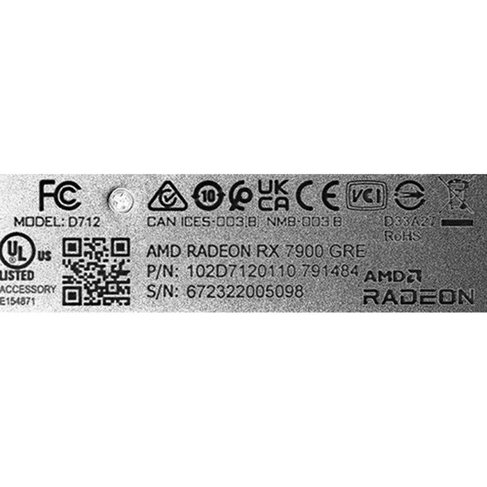 Placă Grafică XFX RX-79GMBABFB  GRE RADEON RX 7900 16 GB GDDR6