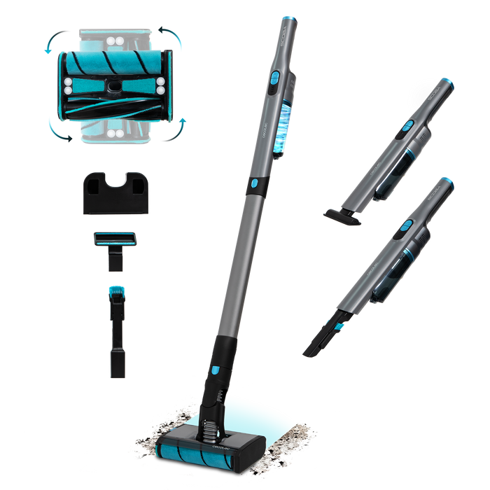 Aspirator vertical 2 în 1 Cecotec Scoba 2100 Twice, 210 W, putere de aspirare 20 kPa, autonomie 45 min