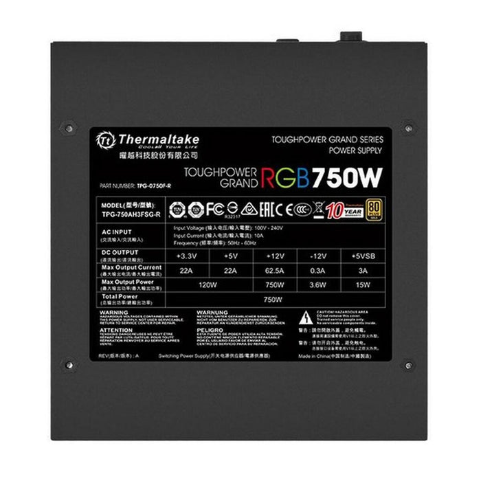Sursă de Alimentare THERMALTAKE PS-TPG-0750FPCGEU-R ATX 750 W 80 Plus Gold