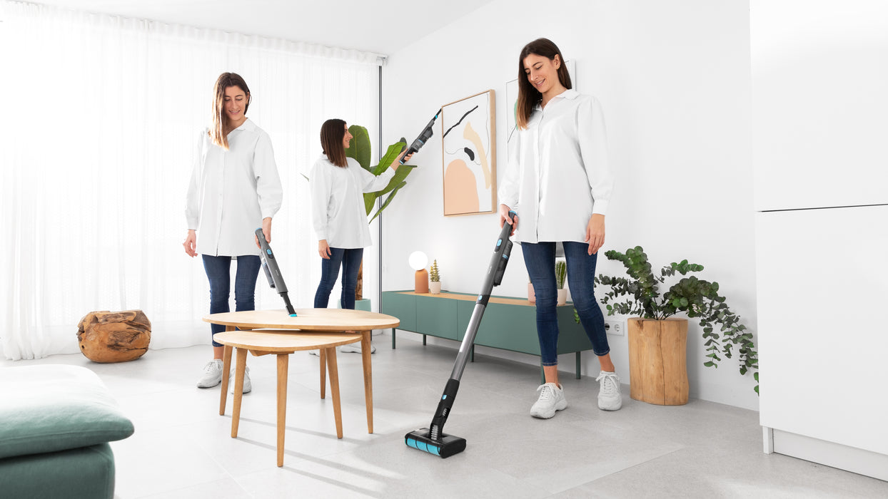 Aspirator vertical Cecotec Scoba 2100 Twice Max, 210 W, autonomie până la 45 min, 2 trepte