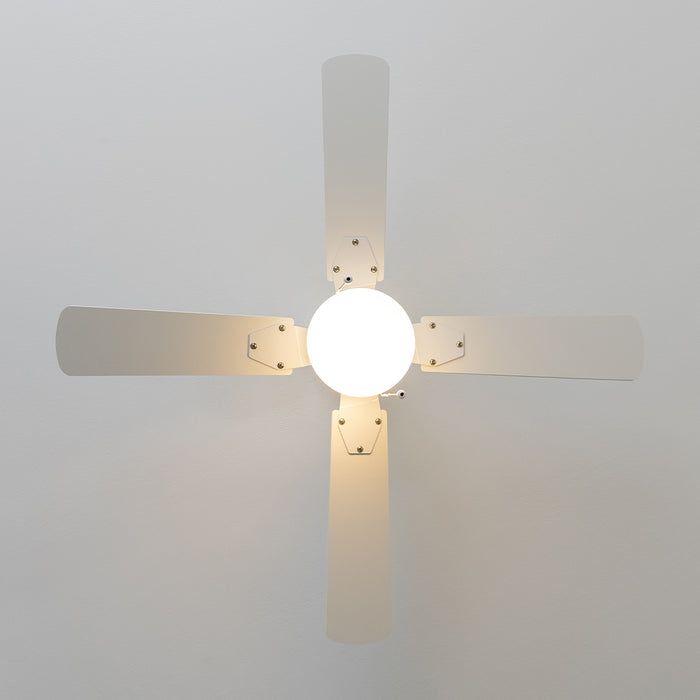 Ventilator de tavan cu iluminare Cecotec EnergySilence Aero 450 FullWhite, 50 W, 107 × 107 × 37 cm, 3 trepte, alb