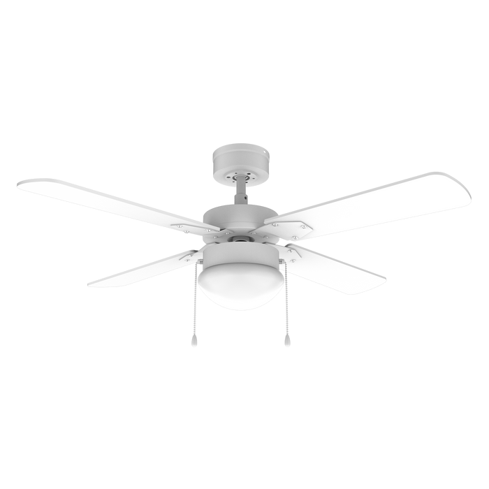 Ventilator de tavan cu iluminare Cecotec EnergySilence Aero 450 FullWhite, 50 W, 107 × 107 × 37 cm, 3 trepte, alb