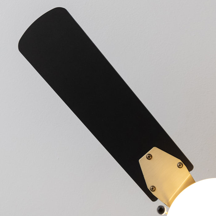 Ventilator de tavan cu iluminare Cecotec EnergySilence Aero 450 GoldBlack, 50 W, diametru 106 cm, 3 trepte