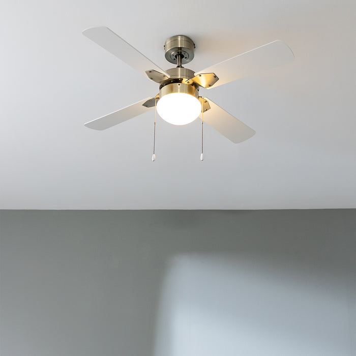 Ventilator de tavan cu lampă Cecotec EnergySilence Aero 450 GoldWhite, 50 W, diametru 107 cm, 3 viteze