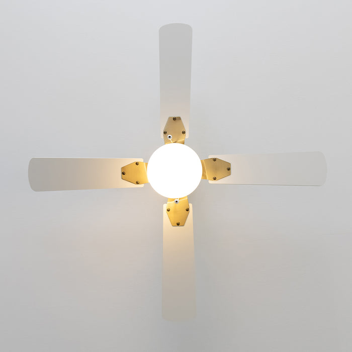 Ventilator de tavan cu lampă Cecotec EnergySilence Aero 450 GoldWhite, 50 W, diametru 107 cm, 3 viteze