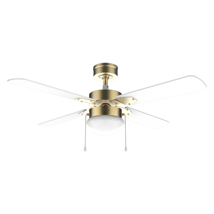 Ventilator de tavan cu lampă Cecotec EnergySilence Aero 450 GoldWhite, 50 W, diametru 107 cm, 3 viteze