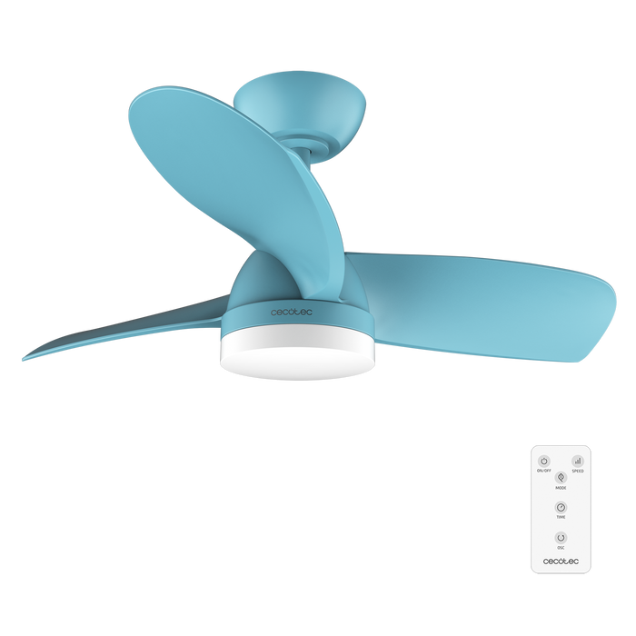 Ventilator de tavan cu iluminare Cecotec EnergySilence Aero 3050 Sky, 35 W, 6 trepte, 3 pale
