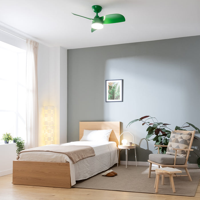 Ventilator de tavan cu iluminare LED Cecotec EnergySilence Aero 3050 Mint, 35 W, 6 trepte, 92 cm, verde mentă