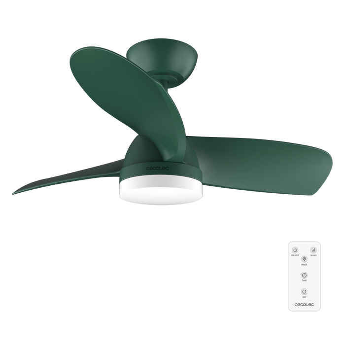 Ventilator de tavan cu iluminare LED Cecotec EnergySilence Aero 3050 Mint, 35 W, 6 trepte, 92 cm, verde mentă