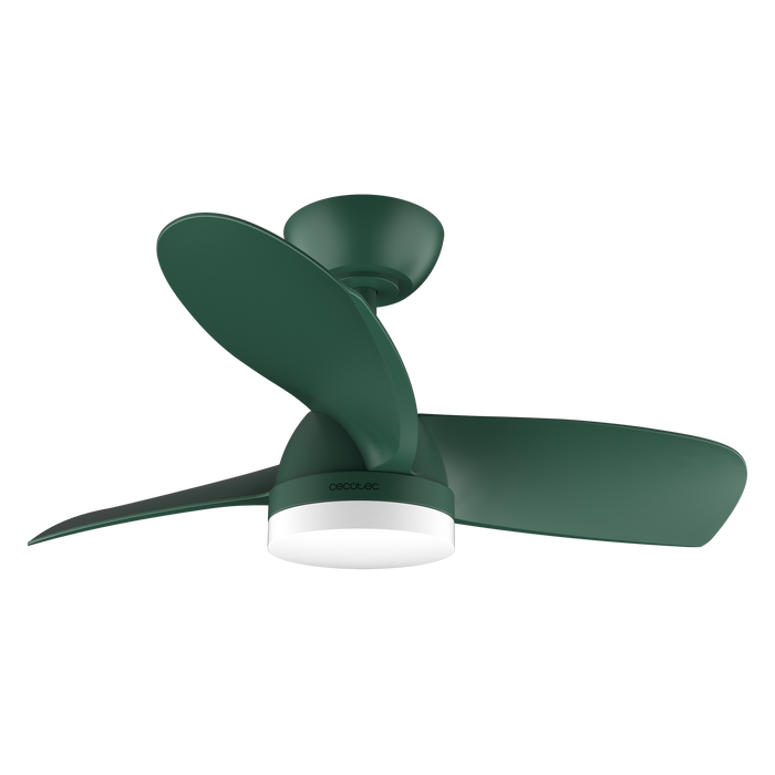 Ventilator de tavan cu iluminare LED Cecotec EnergySilence Aero 3050 Mint, 35 W, 6 trepte, 92 cm, verde mentă