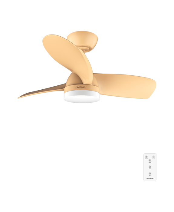 Ventilator de tavan cu iluminare Cecotec EnergySilence Aero 3050 Orange, 35 W, 6 trepte, portocaliu