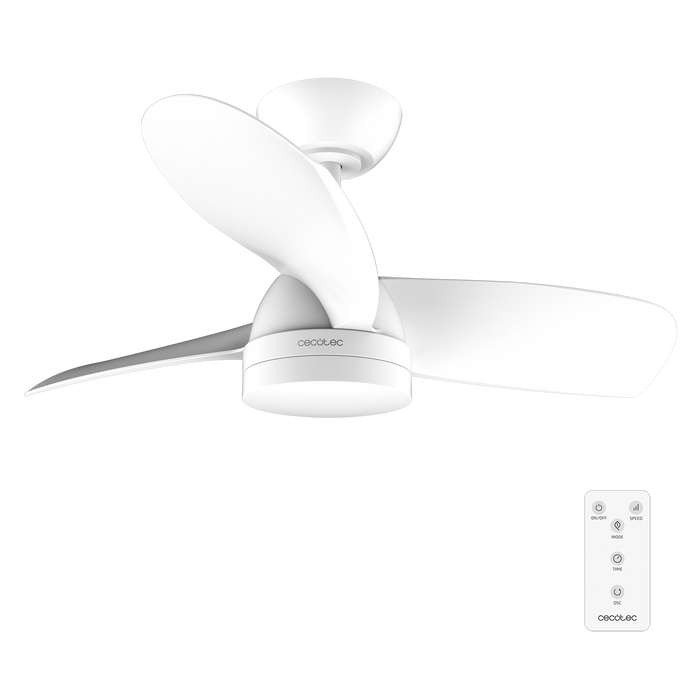Ventilator de tavan cu iluminare LED Cecotec EnergySilence Aero 3050 White, 35 W, 36”, 6 trepte, alb