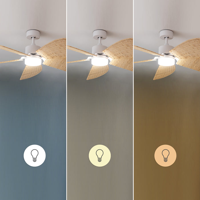 Ventilator de tavan cu lumină Cecotec EnergySilence Aero 5290 Natural, 40 W, diametru 132 cm, 6 trepte