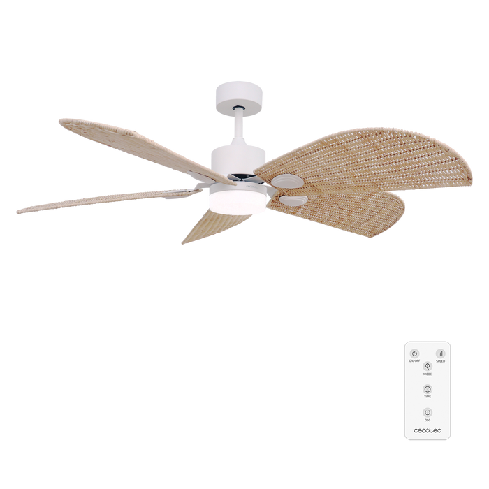 Ventilator de tavan cu lumină Cecotec EnergySilence Aero 5290 Natural, 40 W, diametru 132 cm, 6 trepte