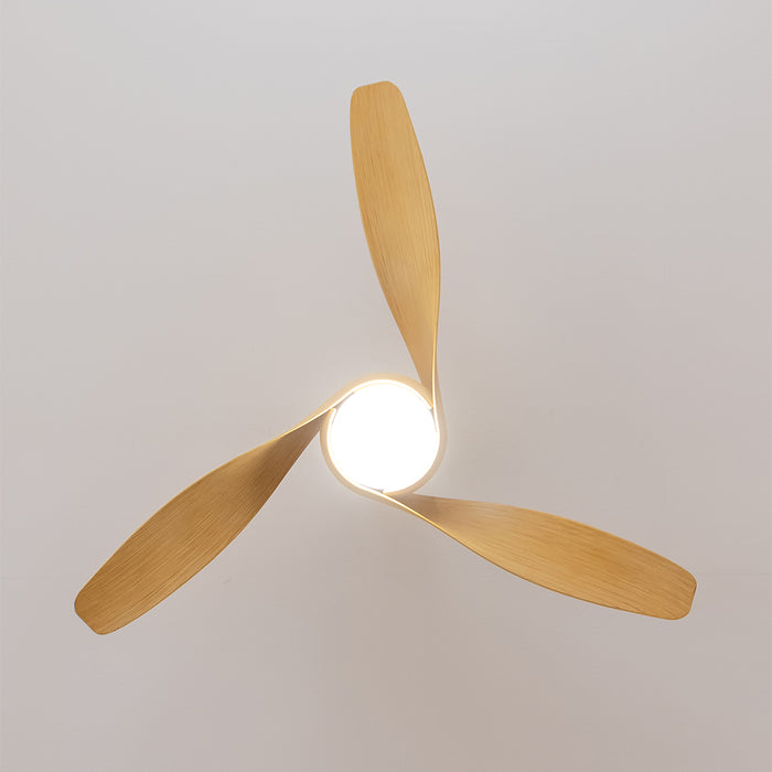 Ventilator de tavan cu iluminare Cecotec EnergySilence Aero 5290 LightWood, 40 W, diametru 132 cm, 6 trepte
