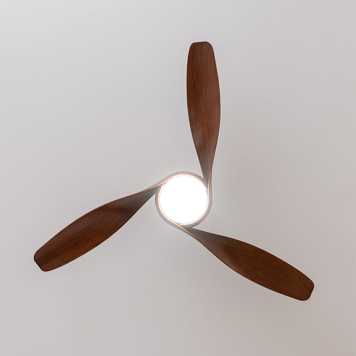 Ventilator de tavan cu lumină Cecotec EnergySilence Aero 5290 BlackWood, 40 W, diametru 132 cm, 6 trepte