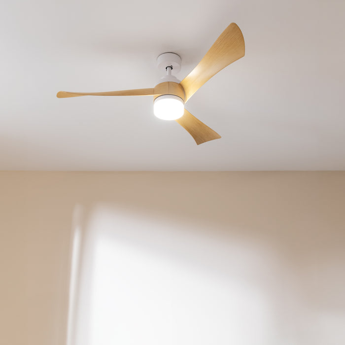 Ventilator de tavan Cecotec EnergySilence Aero 5280 LightWood, 40 W, diametru 132 cm, 6 trepte