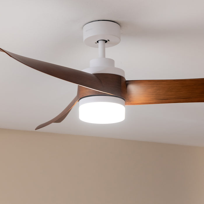 Ventilator de tavan cu iluminare Cecotec EnergySilence Aero 5280 DarkWood, 40 W, diametru 132 cm, 6 trepte