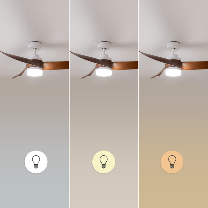 Ventilator de tavan cu iluminare Cecotec EnergySilence Aero 5280 DarkWood, 40 W, diametru 132 cm, 6 trepte