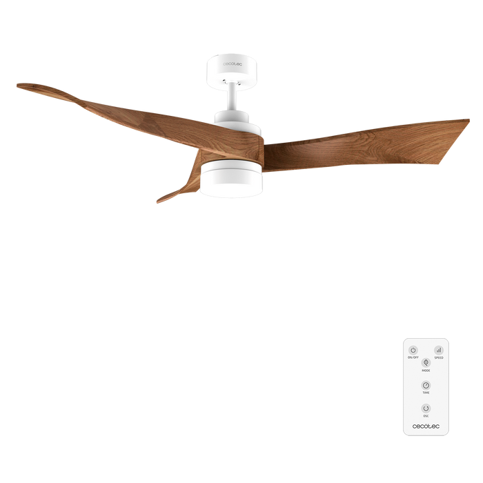 Ventilator de tavan cu iluminare Cecotec EnergySilence Aero 5280 DarkWood, 40 W, diametru 132 cm, 6 trepte