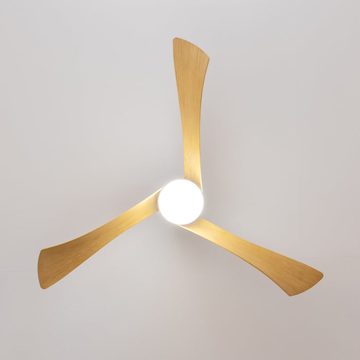 Ventilator de tavan cu iluminare Cecotec EnergySilence Aero 5285 LightWood, 40 W, diametru 140 cm, 6 trepte, LED 18 W