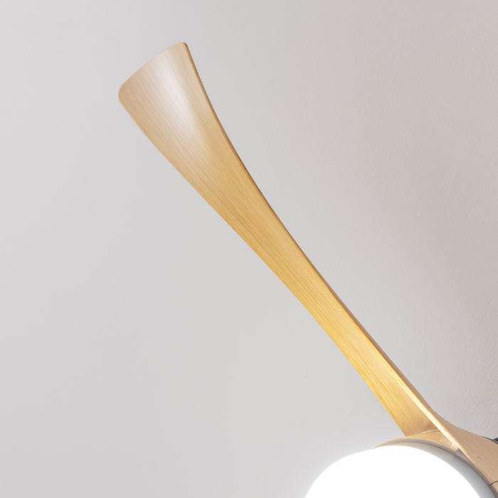 Ventilator de tavan cu iluminare Cecotec EnergySilence Aero 5285 LightWood, 40 W, diametru 140 cm, 6 trepte, LED 18 W