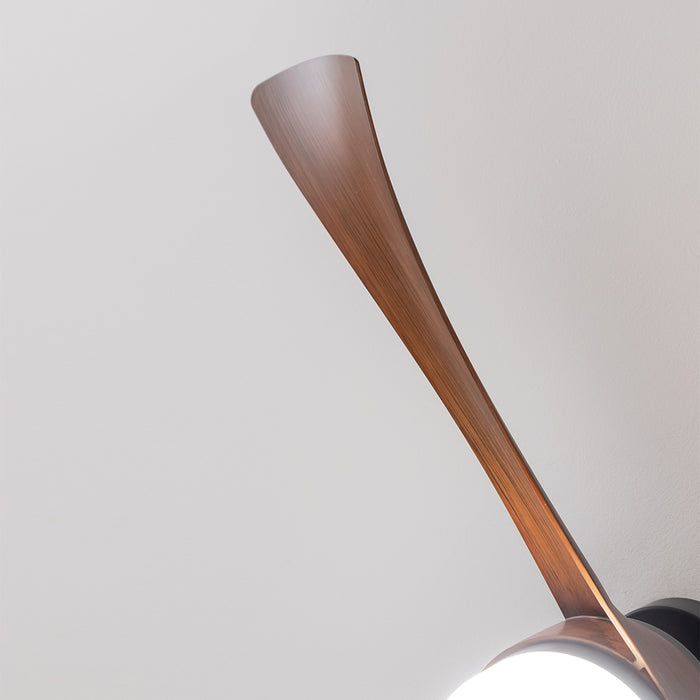 Ventilator de tavan cu iluminare Cecotec EnergySilence Aero 5285 DarkWood, 40 W, diametru 140 cm, 6 viteze