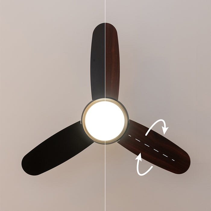 Ventilator de tavan cu iluminare Cecotec EnergySilence Aero 4265 GoldBlack, 65 W, diametru 106 cm, 3 trepte, LED 18 W
