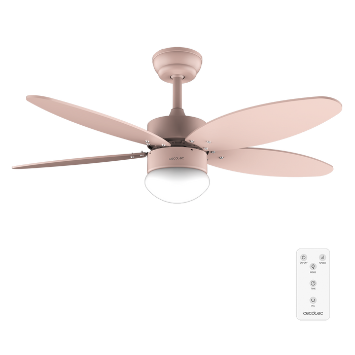 Ventilator de tavan cu iluminare Cecotec EnergySilence Aero 4260 Full Orange, 40 W, diametru 106 cm, 6 trepte, portocaliu