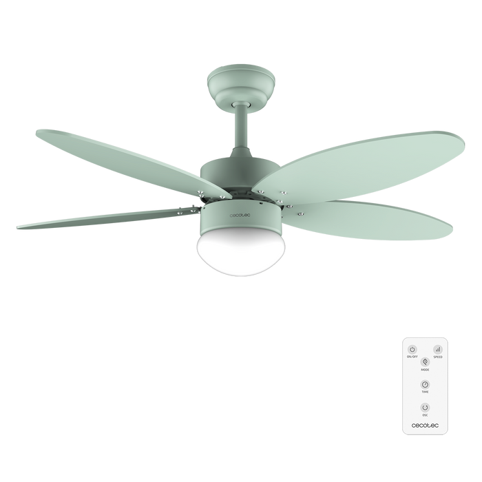 Ventilator de tavan cu iluminare Cecotec EnergySilence Aero 4260 Full Mint, 40 W, diametru 106 cm, 6 trepte