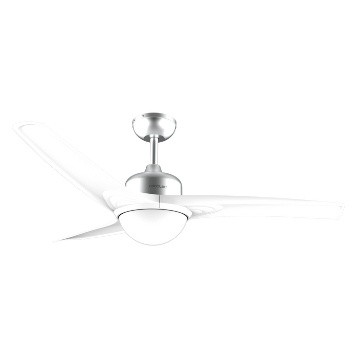 Ventilator de tavan cu lumină LED Cecotec EnergySilence Aero 560 IronWhite, 60 W, diametru 132 cm, 3 trepte, alb
