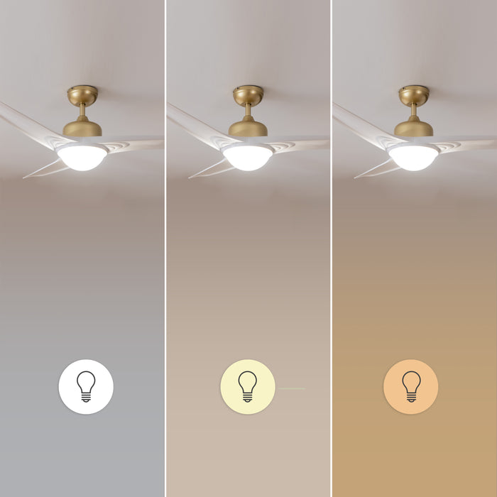 Ventilator de tavan cu lumină Cecotec EnergySilence Aero 560 GoldWhite, 60 W, diametru 132 cm, 3 trepte