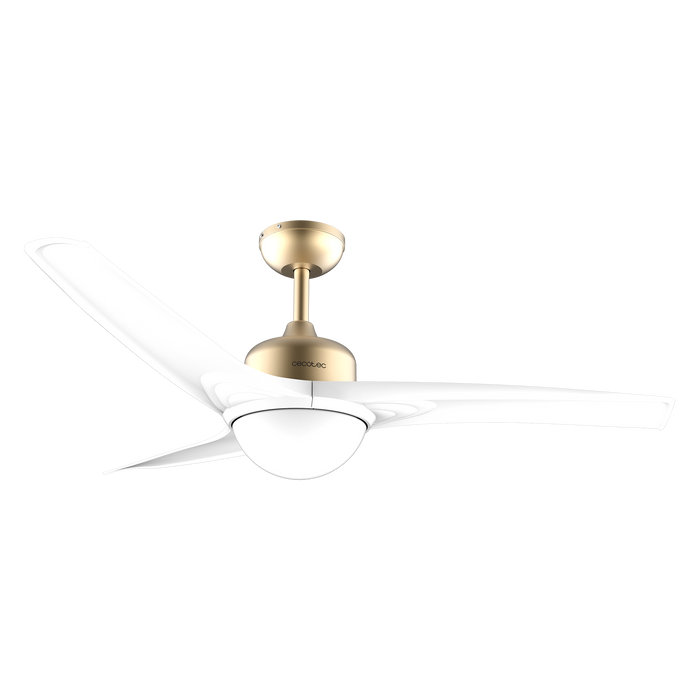Ventilator de tavan cu lumină Cecotec EnergySilence Aero 560 GoldWhite, 60 W, diametru 132 cm, 3 trepte