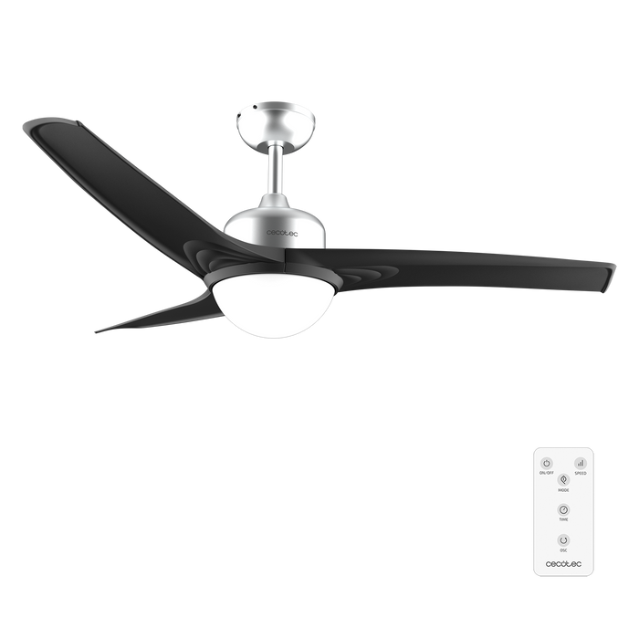 Ventilator de tavan cu iluminare LED Cecotec EnergySilence Aero 560 IronBlack, 60 W, diametru 132 cm, 3 viteze