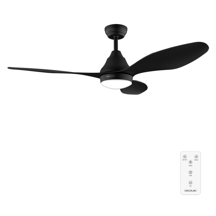 Ventilator de tavan cu lumină Cecotec EnergySilence Aero 5200 Black, 40 W, diametru 122 cm, 3 viteze, negru
