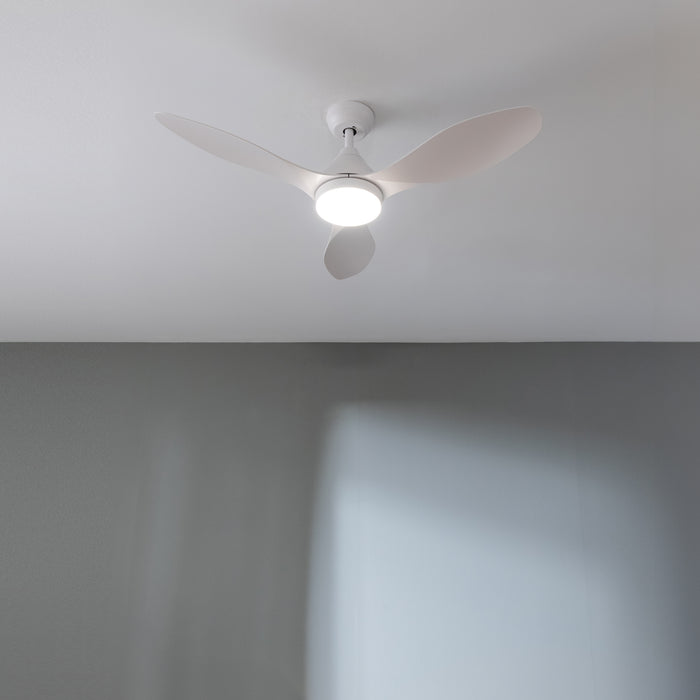 Ventilator de tavan cu iluminare Cecotec EnergySilence Aero 5200 White, 62 W, diametru 122 cm, 3 viteze