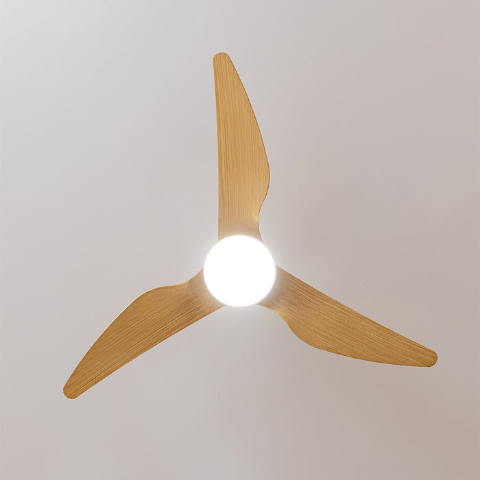 Ventilator de tavan cu iluminare Cecotec EnergySilence Aero 5250 LightWood, 62 W, diametru 122 cm, 3 trepte, lampă LED de 18 W