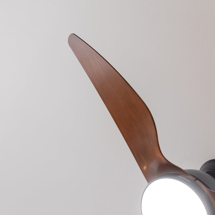 Ventilator de tavan cu lumină Cecotec EnergySilence Aero 5250 BlackWood, 62 W, diametru 122 cm, 3 viteze