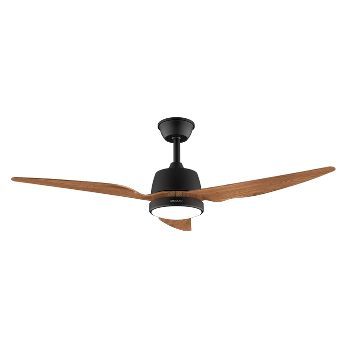 Ventilator de tavan cu lumină Cecotec EnergySilence Aero 5250 BlackWood, 62 W, diametru 122 cm, 3 viteze
