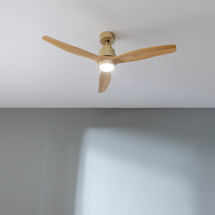 Ventilator de tavan cu lampă Cecotec EnergySilence Aero 5295 GoldWhite, 35 W, diametru 132 cm, 6 trepte