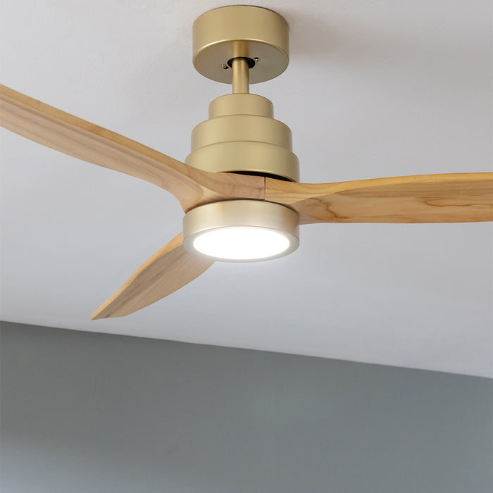 Ventilator de tavan cu lampă Cecotec EnergySilence Aero 5295 GoldWhite, 35 W, diametru 132 cm, 6 trepte
