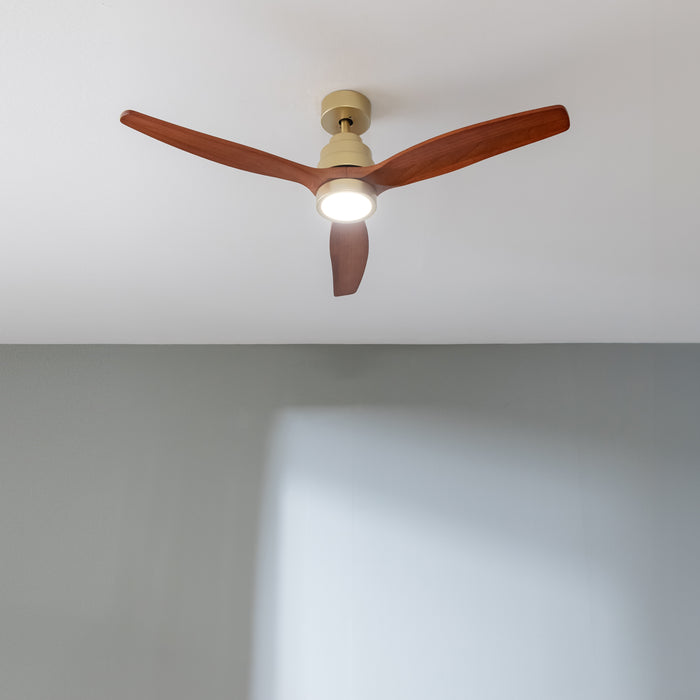 Ventilator de tavan cu iluminare Cecotec EnergySilence Aero 5295 GoldBlack, 35 W, diametru 132 cm, 6 trepte